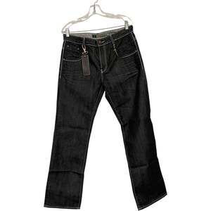 XY XRAY Mens Y2K Tailored Denim Dark Wash Straight Leg Jeans Size 32 Black NWT
